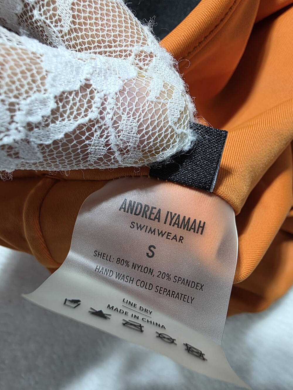 Andrea Iyamah Nisi One Piece Swimsuit in Orange Sz S - Picture 5 of 8